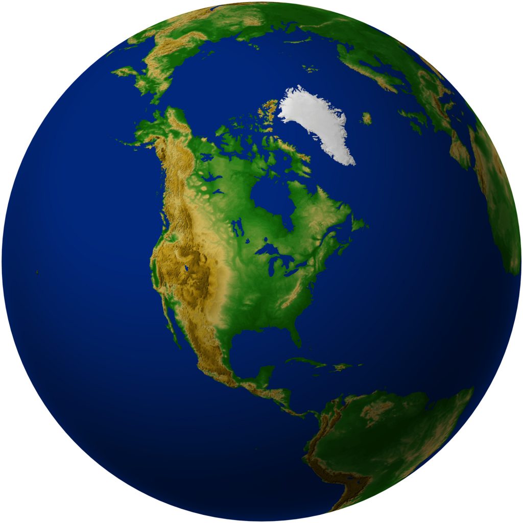 Globe With North America View - Clean Furnace Oil Leaks, Diesel Spills ...